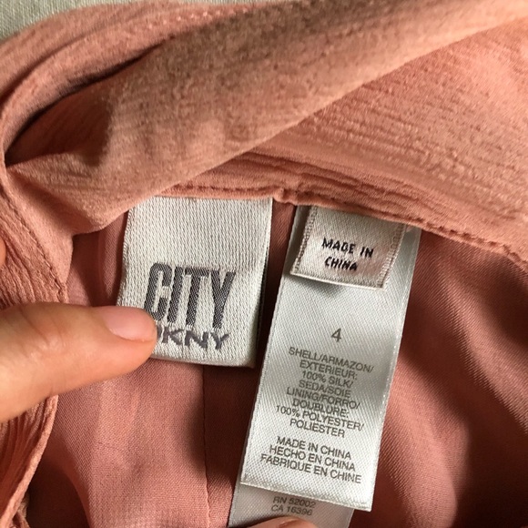 DKNY Pink Silk Wrap Skirt Size 4 - Picture 3 of 4